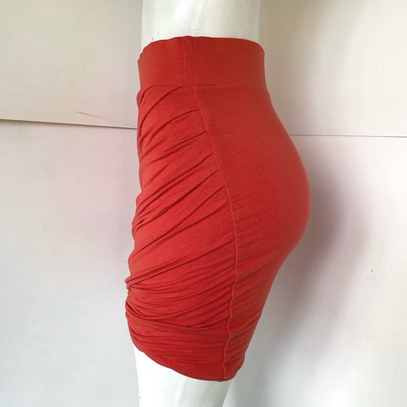 Helmut Lang Mini Skirt w/Rouching - Picture 2 of 4